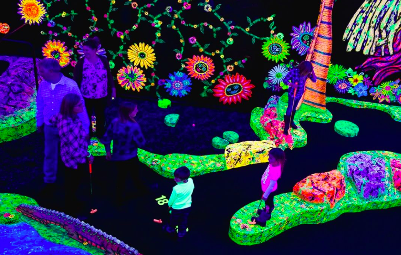 Orlando Putting Edge
5250 International Drive, 407-248-0700
Indoor blacklight mini-golf? Count us in. There are 18 holes for you to conquer, adorned by outer space, jungle and ocean themes.