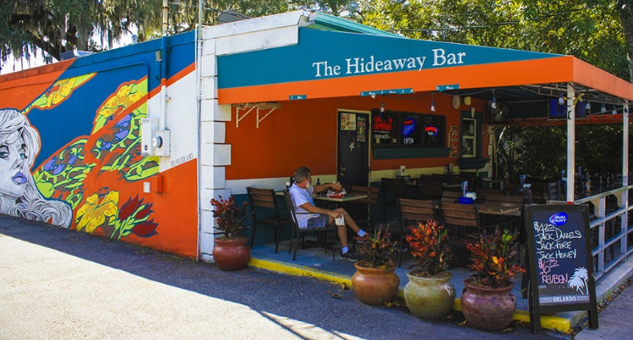 The Hideaway Bar
516 Virginia Dr., 407-898-5892
There's no reason not to stumble into The Hideaway now that it takes credit cards.  This local dive is open at 7 a.m. every day but Sunday (when they open at 9 a.m.), so it&#146;s very aptly named any time you want to duck away. It&#146;s a perfect place to catch a game, shoot pool, bury your face in a dark room with insnaley good/greasey burger, or post up on the patio and watch another day in the Ivanhood slip by. 
Photo via lemonhearted.com