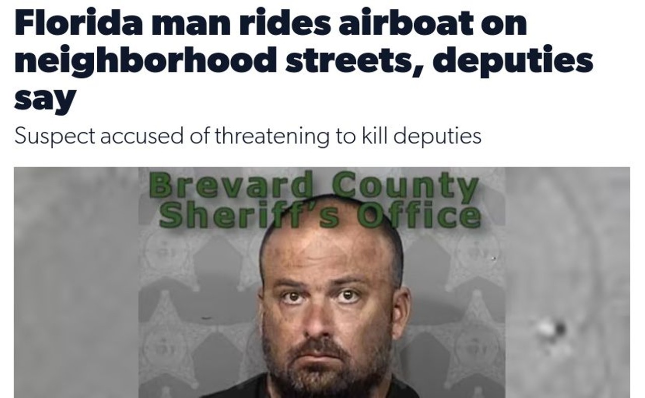Florida man rides airboat on neighborhood streets, deputies say
