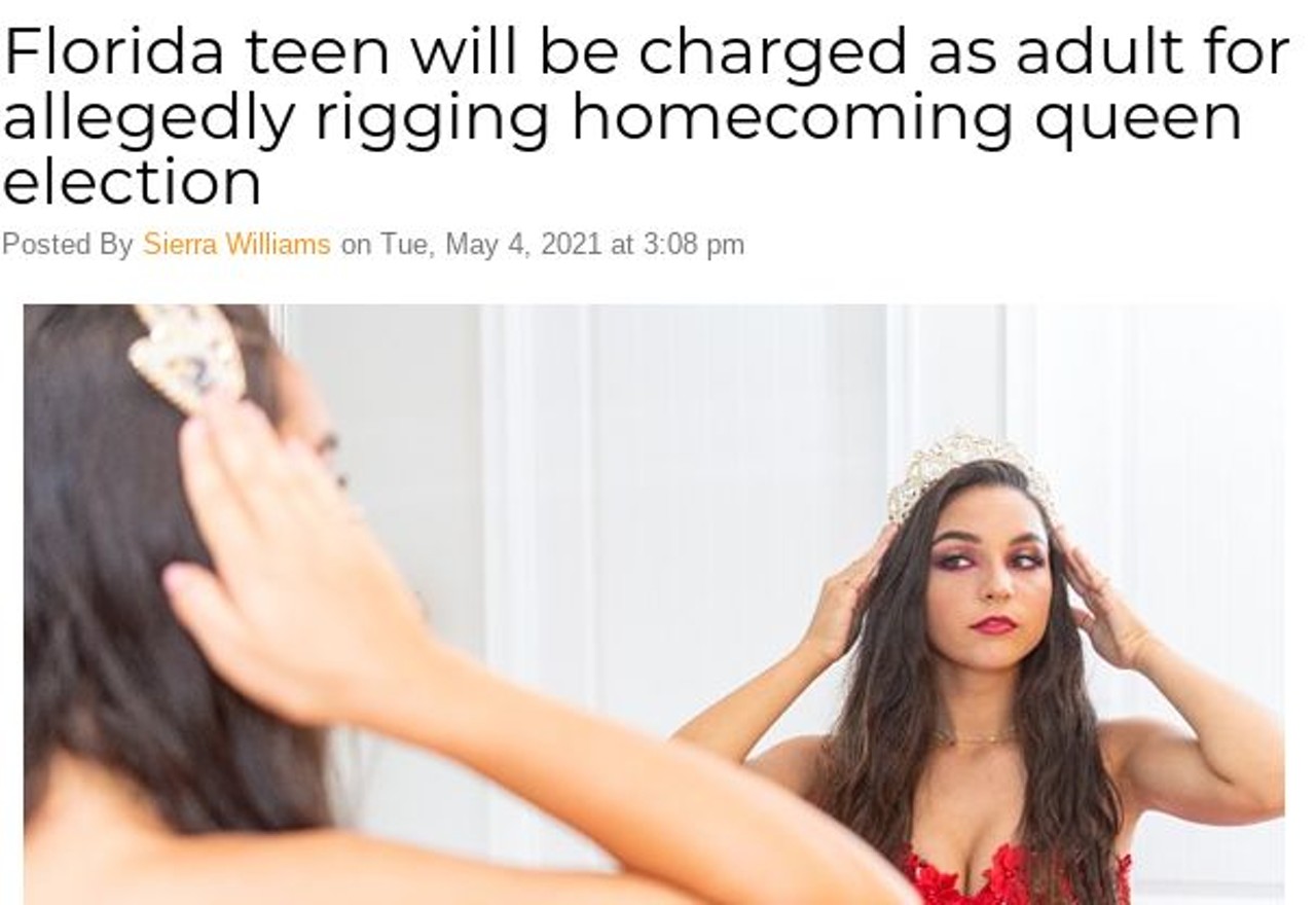 Florida teen will be charged as adult for allegedly rigging homecoming queen election
