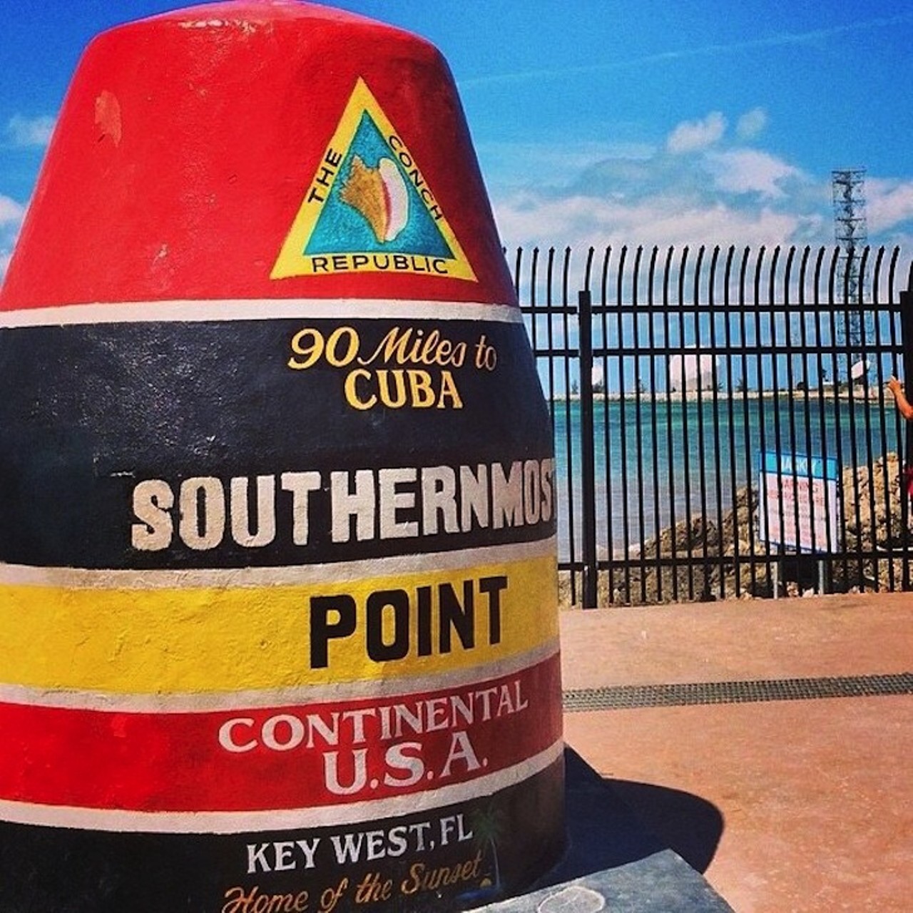Stand at southernmost point of the U.S.
Southernmost Point Buoy l Whitehead St, Key West l (305) 809-3700
Technically, it&#146;s only the southernmost point of the continental United States &#151; Hawaii is actually closer to the equator &#151; but it&#146;s still as close as most of us are ever going to get. This giant concrete monument might be living a lie, but none of your friends are going to know it, so you can still brag about it after snapping a pic for your Instagram.
Photo via Eriberto O./Yelp
