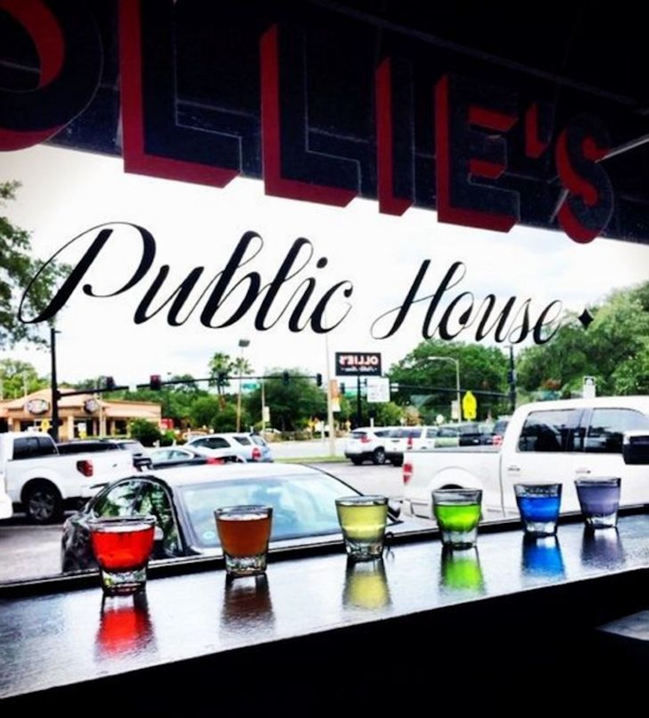 Ollie&#146;s Public House 
3400 Edgewater Drive, 407-999-8934 
Ollie&#146;s is known for the jars of house-made pickles on the table, and for serving up a cold one to enjoy on a hot afternoon. The company is always great at this dog-friendly hangout with live music on some nights. Doors open at 11 a.m.
Photo via olliespublichouse/Instagram