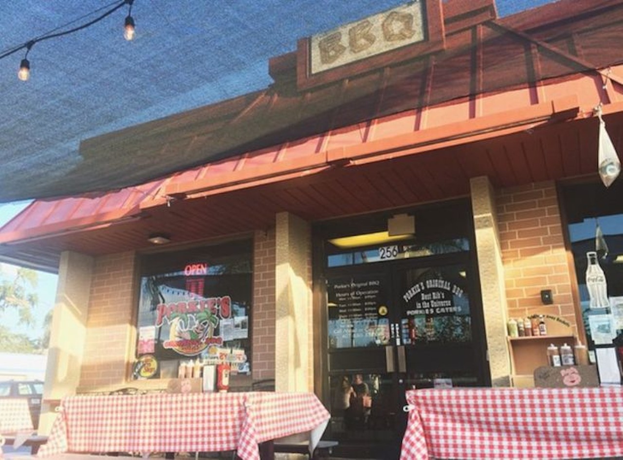 Porkie's Original BBQ
256 E. Main St., Apopka, 407-880-3351 
A restaurant can't go wrong with the tagline, "You can smell our butts a mile away." This award-winning barbecue spot stands out not only for its delectable meat but also for its wide variety of sauces.  
Photo via ohrawkey/Instagram