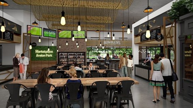 Rendering of the interior of Marketplace at Avalon Park
