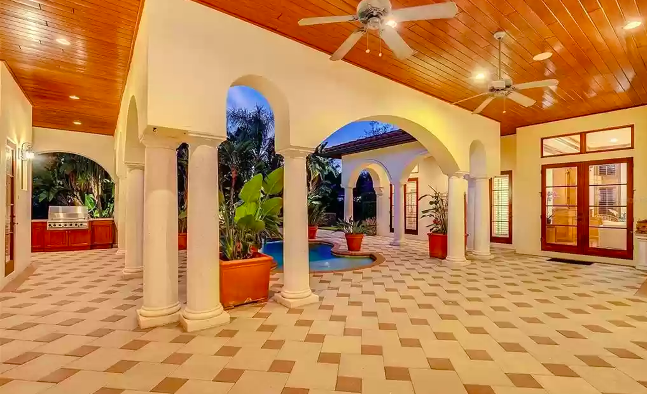 The Mediterranean-style home of the former owner's of Maitland's Bubble Room is for sale