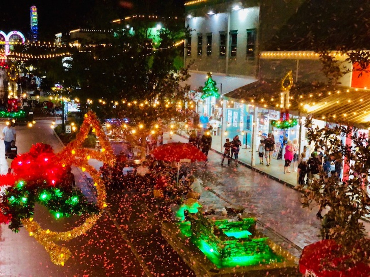 Holidays at Old Town  
Old Town, 5770 West Irlo Bronson Memorial Hwy, Kissimmee, 407-396-4888
The Kissimmee entertainment complex once again raises its iconic Christmas tree, and its brick streets will be coated in &#147;snow&#148; every weekend. A holiday bazaar will be held on Dec. 7, with a bike toy run on the 8th and a golf cart parade on the 14th
Photo via Old Town/Website