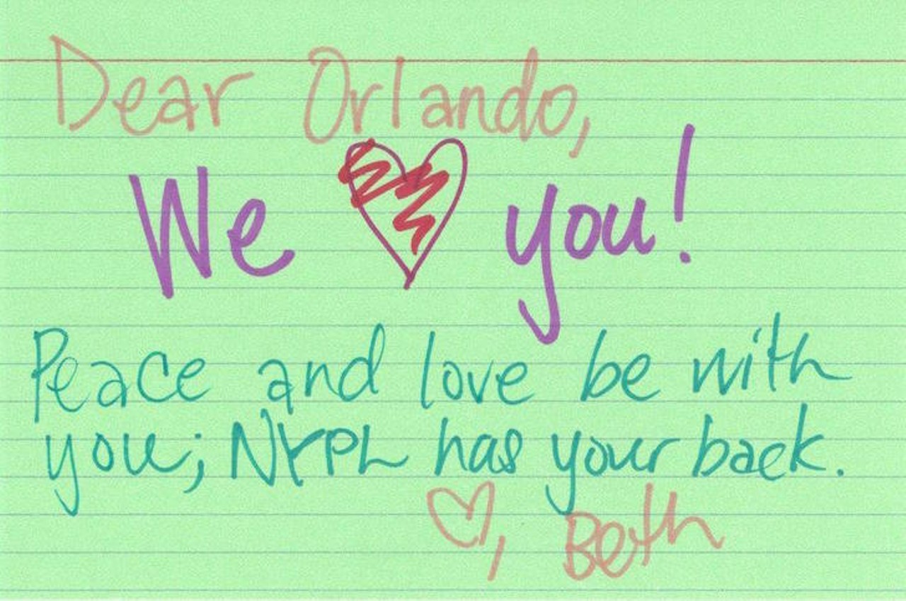 The New York Public Library System sent Orlando these endearing love letters, and they're wonderful