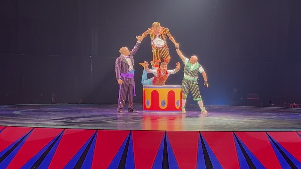 Clowns at the Feld Entertainment preview of the new Ringling Bros. Barnum & Bailey Circus.