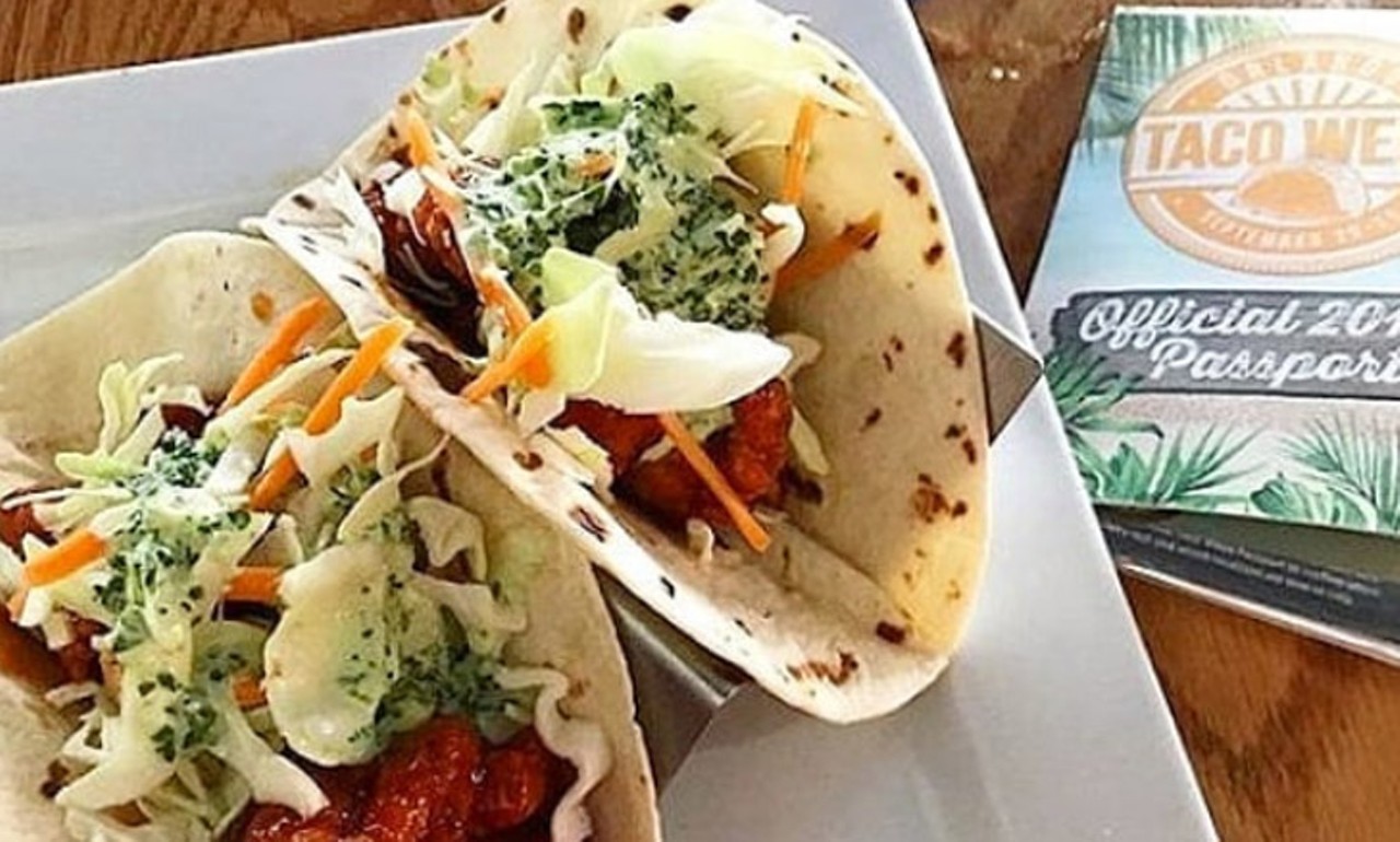 Wall Street Cantina  
19 N. Orange Ave., 32801, 407-420-1515
Two Pollo Frito Tacos- Fried chicken bolas tossed in honey chipotle buffalo sauce with fresh cabbage & cilantro crema 
Photo via livelifecentral/Instagram