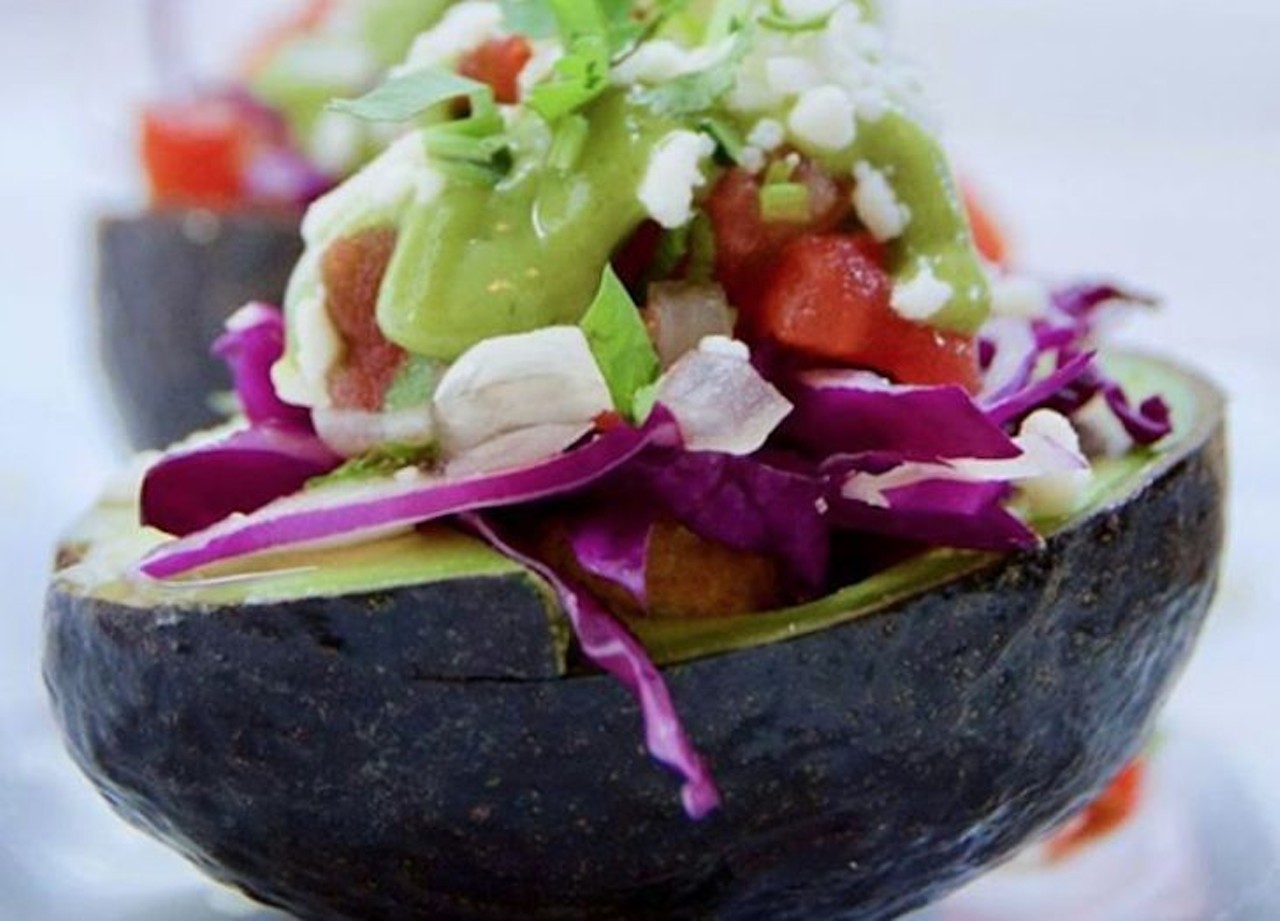 Pepe&#146;s Cantina
Multiple locations 
Pepe&#146;s Cantina serves up the ultimate avocado stuffed with tomato, feta cheese, red onion and more.
Photo via Instagram/Pepe&#146;s Cantina