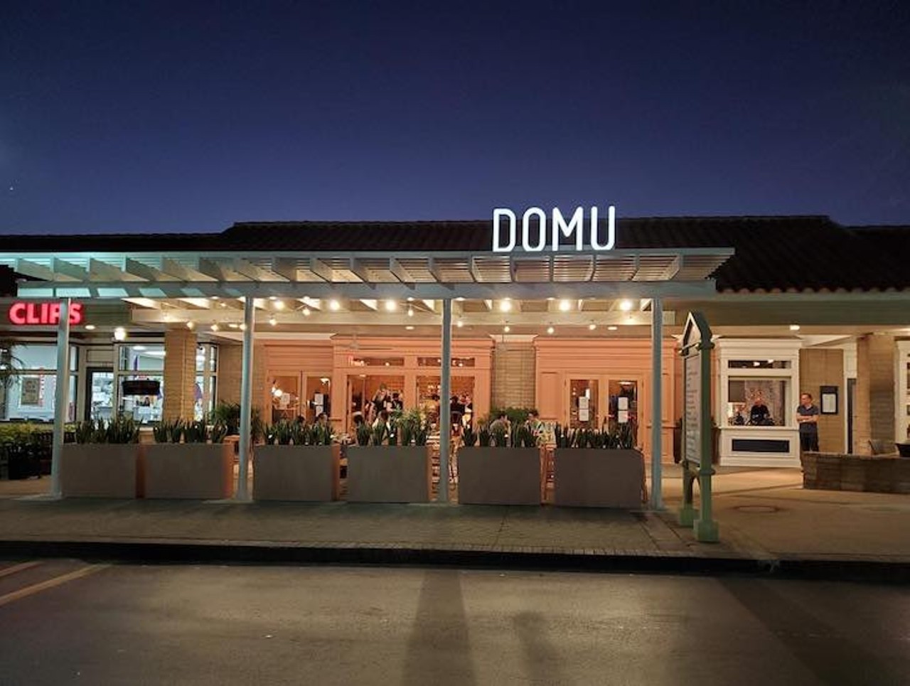 Domu 
3201 Corrine Drive. 407-960-1228
Domu has reopened for both lunch and dinner, Dining is patio-only for now with tables spaced six feet apart, and parties of four maximum being seated. Lunch is take-out and delivery only, dinner service allows for patio seating.
Photo via Domu/Facebook