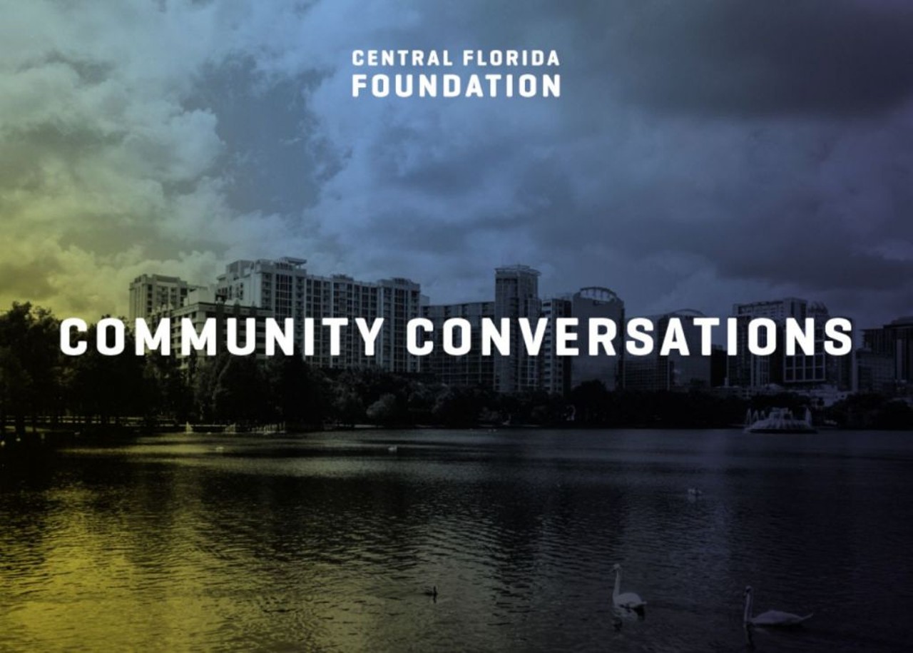 Community Conversations 
June 9, 1:00 p.m. to 2:00 p.m.  Virtual event.
Josh Bell, Barbara Poma, Junior Morales, join the community to talk on the progress made since the Pulse tragedy five years ago and what can be done to create a more inclusive Orlando.
Photo via Central Florida Foundation