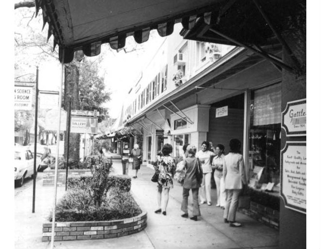 Shoppers on sidewalk of Park Avenue, 1972