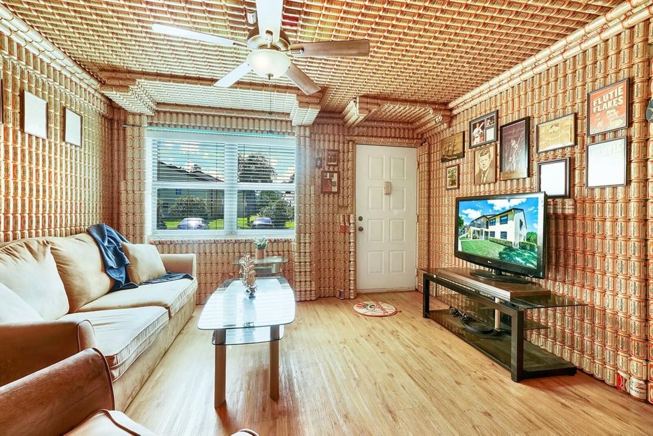 This $100,000 Florida condo is completely covered in empty beer cans, and Budweiser just upped the ante