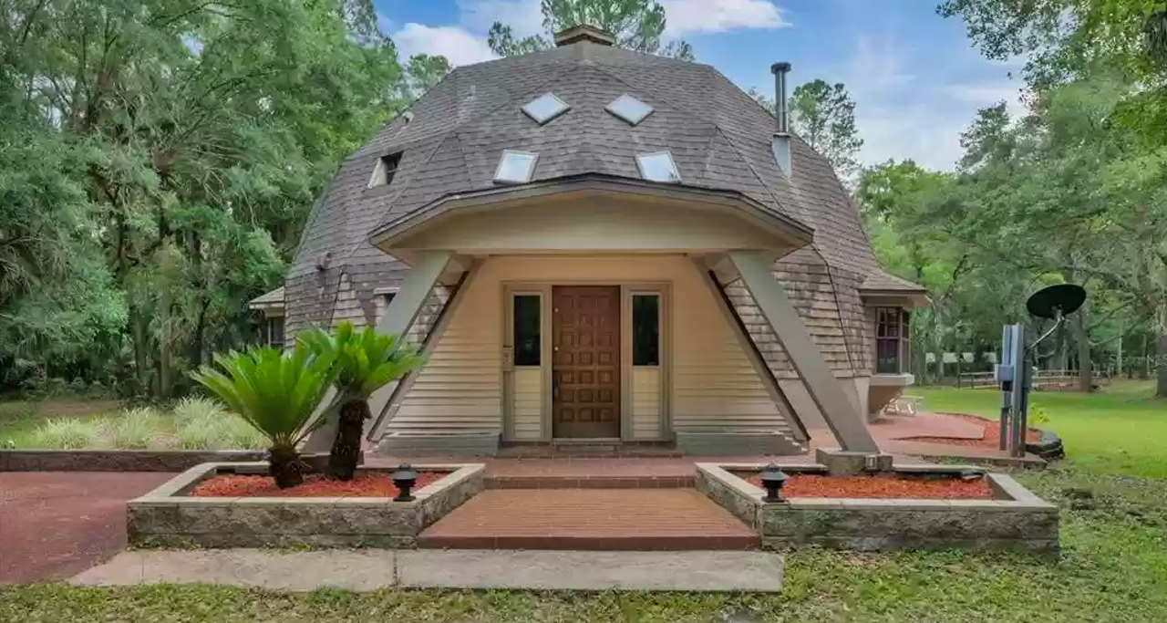 This Deland dome home is a space age retreat in the woods