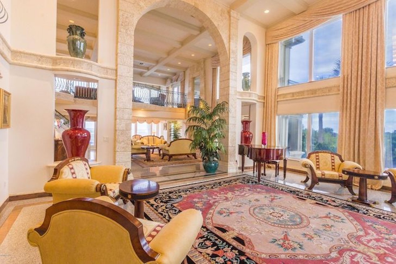 This massive beachside mansion overlooks the Ponce Inlet Lighthouse and Jetty