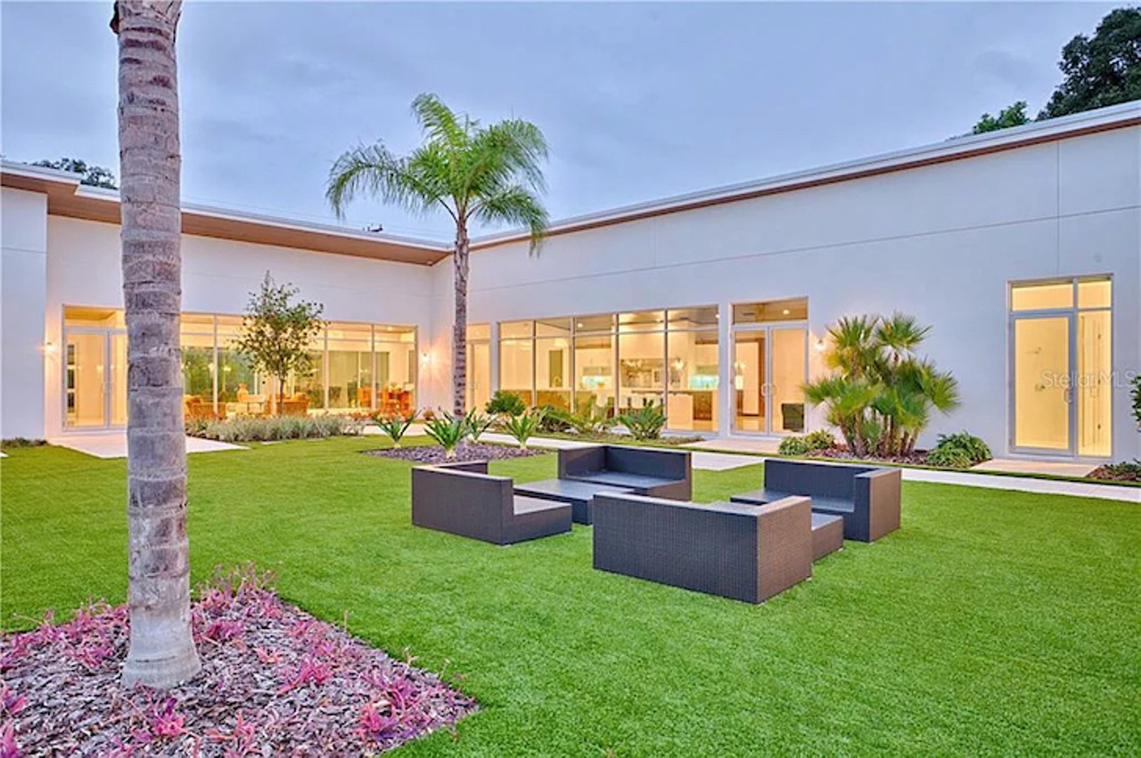"Stylish simplicity, extensive use of glass, and open design forge a connection with nature. Expansive entertaining spaces flow outside to the Grande Courtyard."