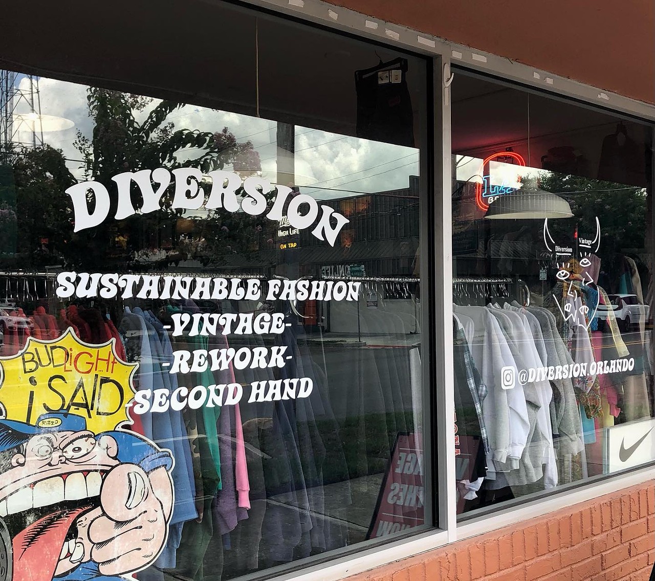 Diversion
823 Virginia Drive, Orlando
A modern thrift store specializing in vintage clothing, with a sick collection of printed T-shirts.