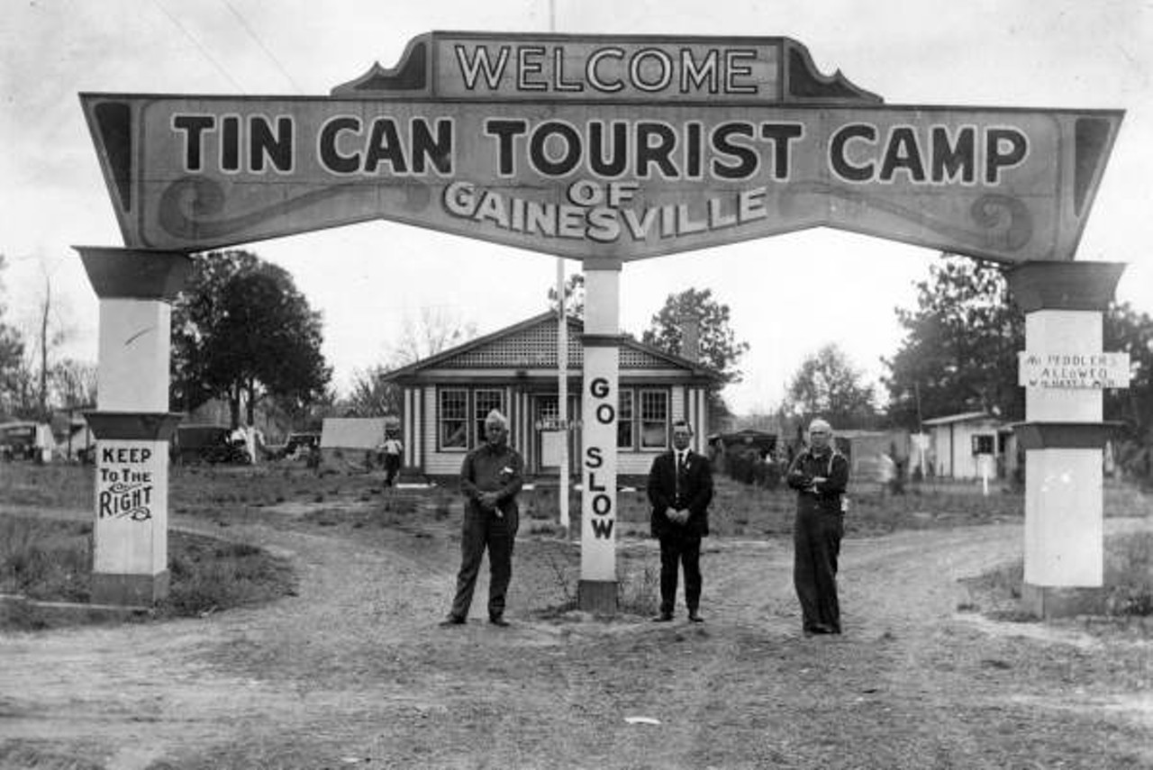 A tin can tourists camp in Gainesville, 1920s