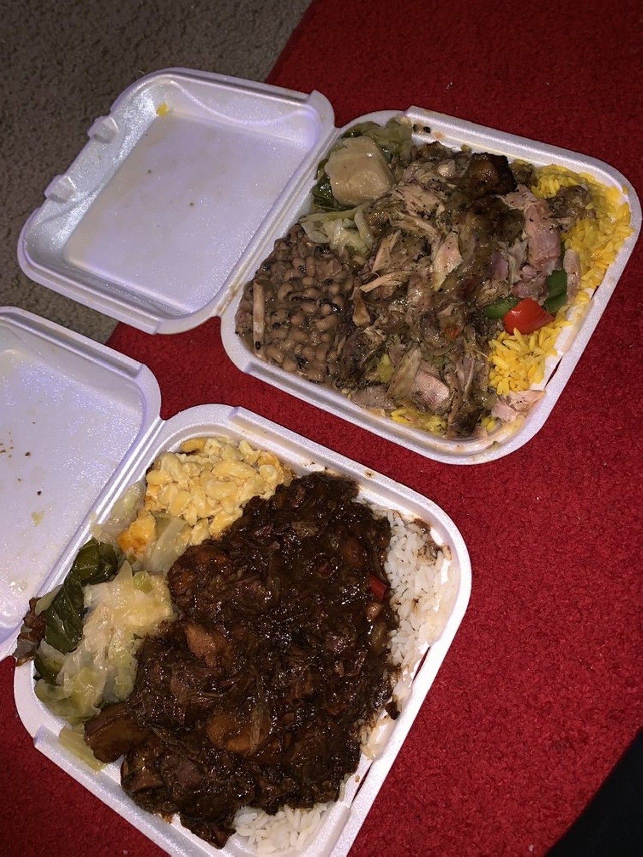 King of Soulfood 
1208 Bruton Blvd, 407-290-2182
Peach cobbler, candy yams, yellow rice and ham - just some of the items you can find at this small business inside a convenience store in West Orlando.
Photo via Terika T./Yelp
