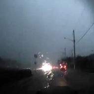 Watch this Florida driver complain about traffic while unknowingly driving into a tornado