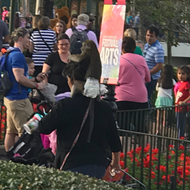 Who brought this diaper-wearing monkey into Epcot last weekend?