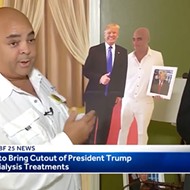 Florida man upset he can't bring life-sized Donald Trump cutout to dialysis