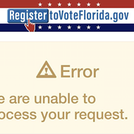 Florida extends voter registration deadline to 7 p.m. tonight after website crashes, just as it has in the past two years