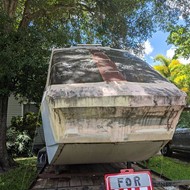 In the front yard of a Pinellas Park home sits a monorail car. This is the story of how it got there