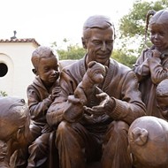 Statue of beloved PBS television host Mr. Rogers unveiled on Rollins College campus in Winter Park