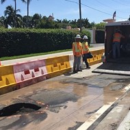 A sinkhole has opened up directly in front of Trump's Mar-a-Lago resort