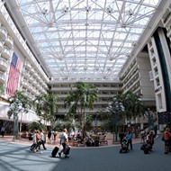 A federal agent shot himself in the foot at Orlando International Airport today