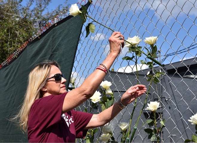 Parkland high school shooting survivors and parents place 49 roses at Pulse