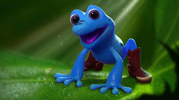 Wizard the Blue Dart Frog - PHOTO VIA ORLANDO ECONOMIC PARTNERSHIP