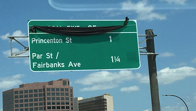 The new sign for the 'Princenton' exit on I-4 is perfectly fine