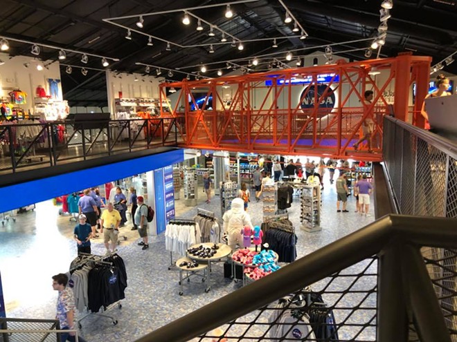 The world's largest space-themed gift shop is at the Kennedy Space Center, and it's also filled with awesome exhibits