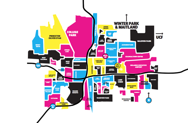 Orlando neighborhood map