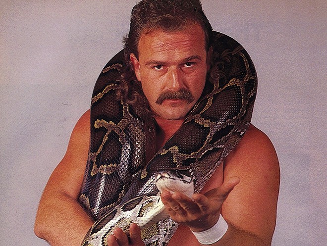 Wrestling legend Jake "the Snake" Roberts slithers into the Abbey to tell all