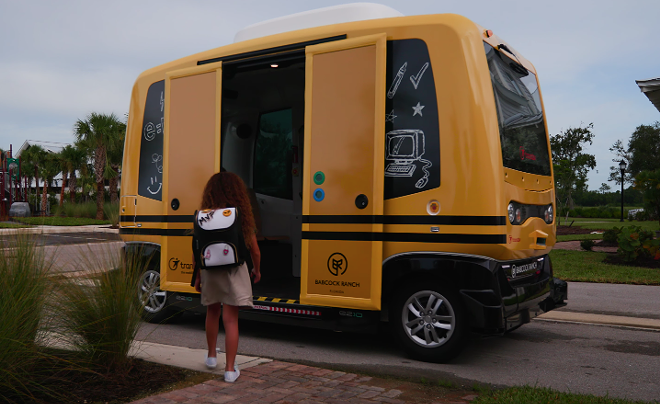 A Florida town will be the first in the world to test self-driving school buses