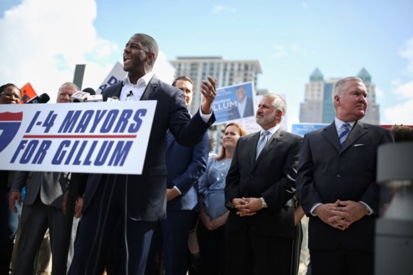 Three major I-4 mayors very loudly endorsed Andrew Gillum for governor in Orlando today