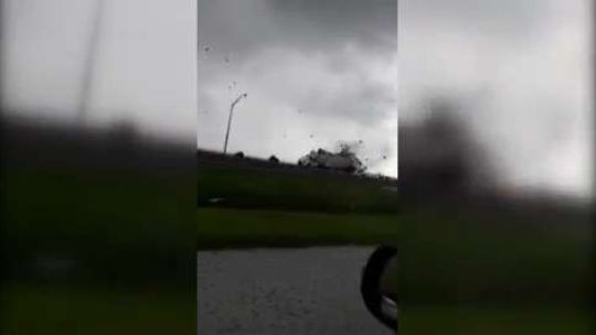 The ocean punished a Tampa truck driver with a mighty waterspout last Saturday