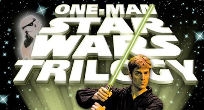 Review: 'One Man Star Wars Trilogy' is a hyperspeed blast of wit and wild energy