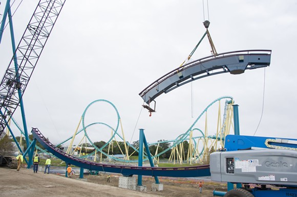 SeaWorld tops off Orlando’s tallest, fastest and longest rollercoaster