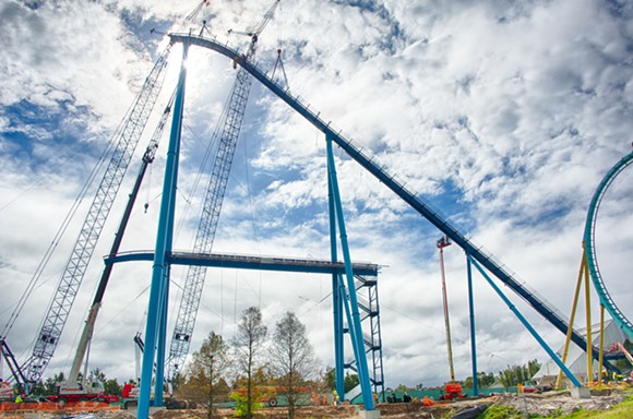 SeaWorld tops off Orlando’s tallest, fastest and longest rollercoaster