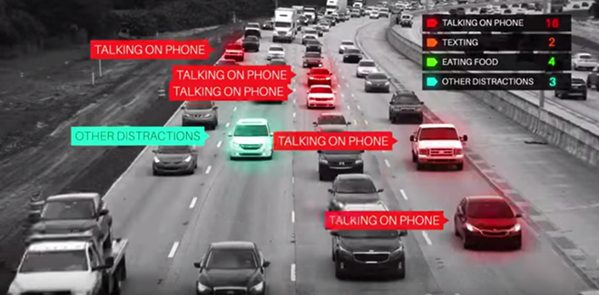 Study films Florida's I-95 and singles out every single distracted driver