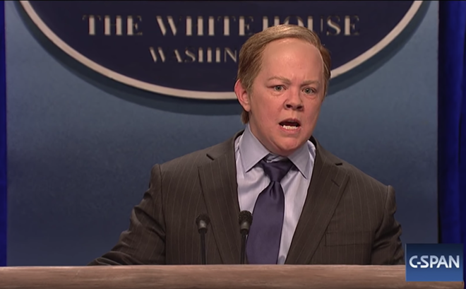 Comedian Melissa McCarthy parodies former White House spokesman Sean Spicer - PHOTO VIA SNL/NBC
