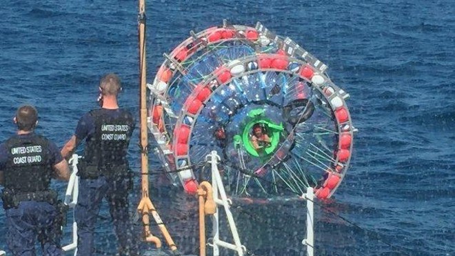 Coast Guard rescues Florida 'Bubble Man' for the third and probably last time