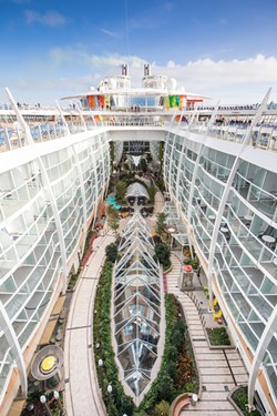 The Central Park neighborhood on Symphony of the Seas, the world's largest cruise ship as of 2018. - Image via Royal Caribbean