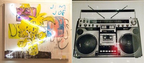 L: 'Anarchy Painting'; R: 'Boombox'