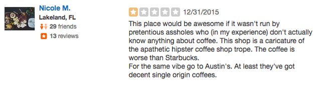 Stardust Video &amp; Coffee would like Obama to remove their bad Yelp reviews